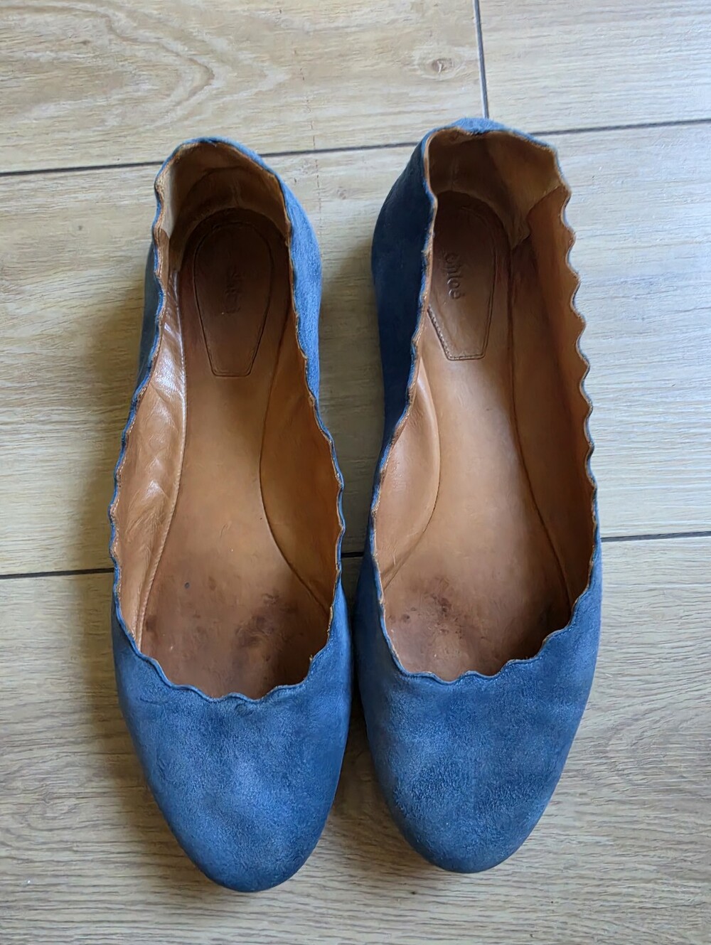 Chloé Lauren Suede Ballet Flats Size EU 40